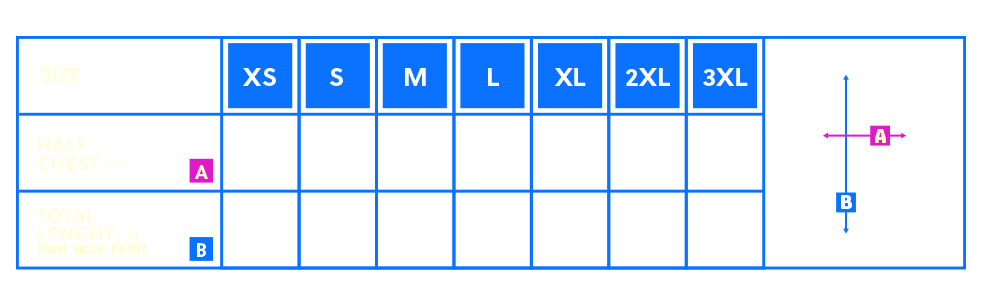 tshirt sizes